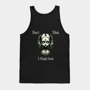 Macabre and Cute Goth Doll Tank Top